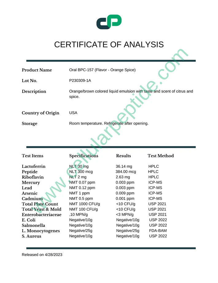 Oral BPC-157 *30-Day Supply